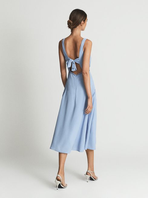 reiss alberta midi dress blue