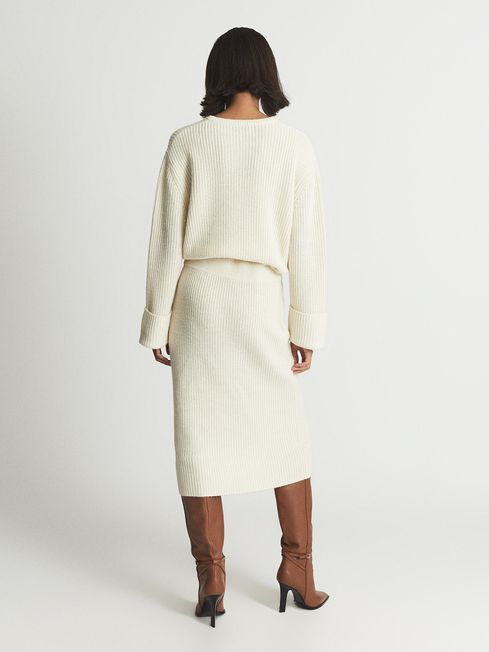 Reiss Jodie Knitted Cashmere Blend Midi 