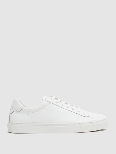 Reiss White Leather Trainers