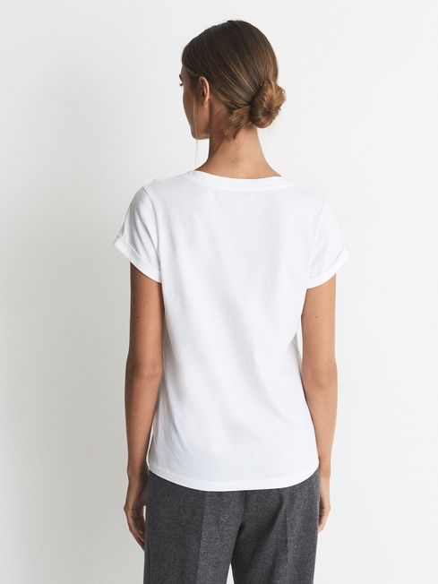 Reiss Luana Cotton Jersey V-Neck T-Shirt - REISS