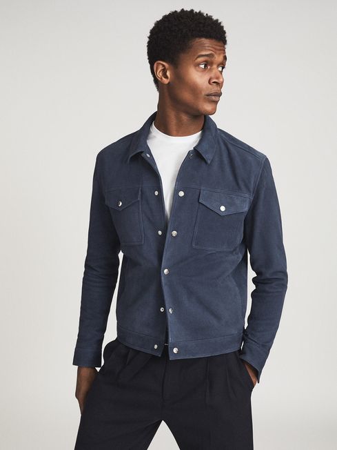 Reiss jagger suede jacket deals