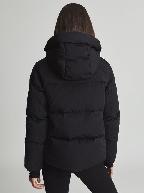 reiss black puffer coat