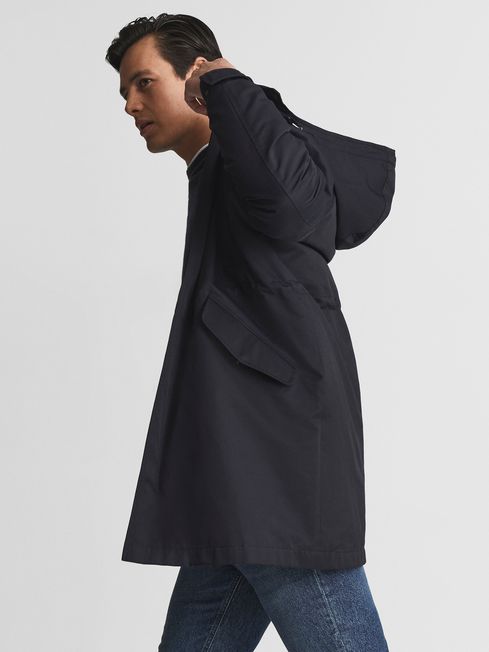 navy lightweight parka