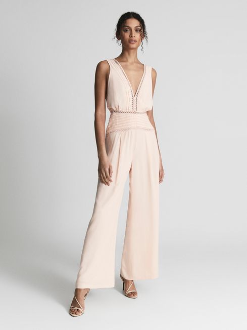 Reiss Maeve Wide Leg Resort Jumpsuit 