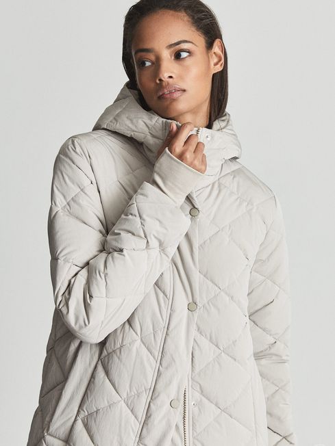 womens stone puffer coat