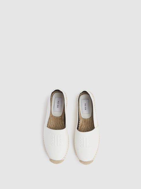 white slip on espadrilles