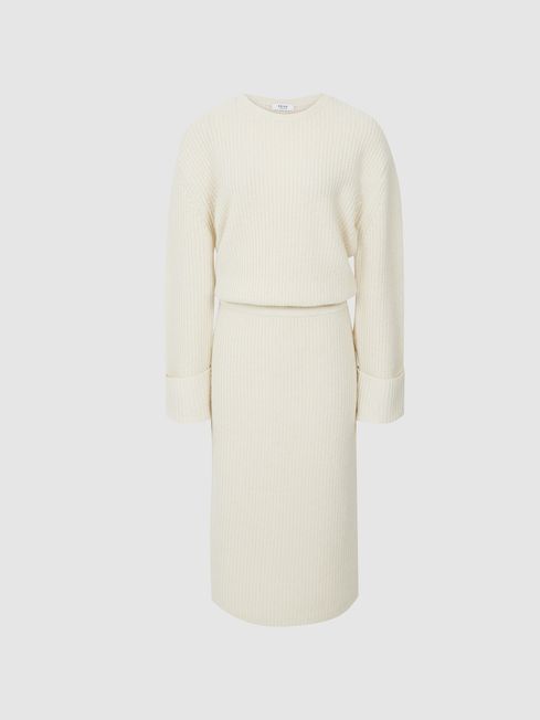 Reiss Jodie Knitted Cashmere Blend Midi 