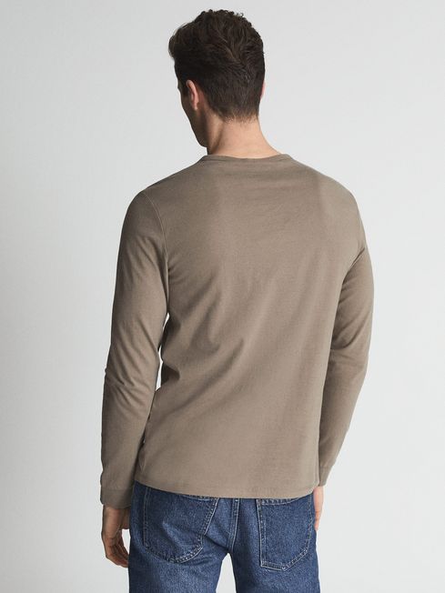 Reiss Powder Avenue Garment Dyed Long Sleeve T Shirt