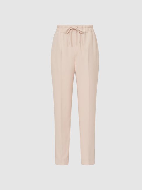 Reiss Pink Hailey Regular Pull On Trousers