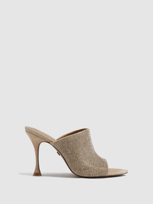 Reiss Biscuit Cylan Crystal Mules