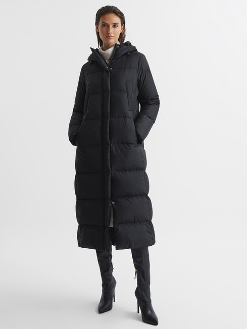 Reiss Tilde Longline Hooded Puffer Coat | REISS Australia