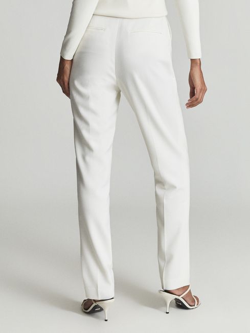 Reiss White Devon Regular Tuxedo Trousers