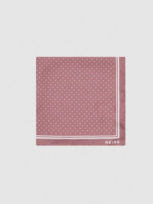 Reiss Pink Jupiter Silk Pocket Square
