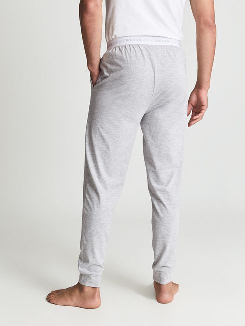 Reiss Grey Melange Cali Organic Cotton Nightwear Joggers