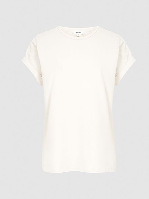 Reiss Neutral Tereza Cotton-Jersey T-Shirt