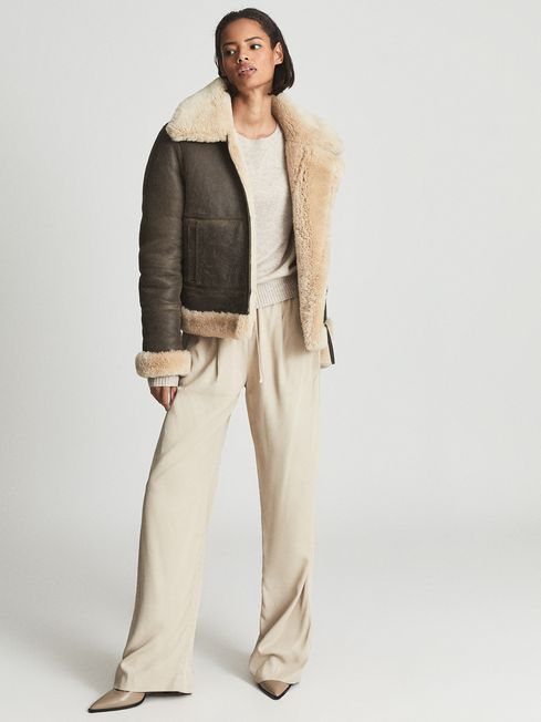 Reiss sheepskin jacket cheap