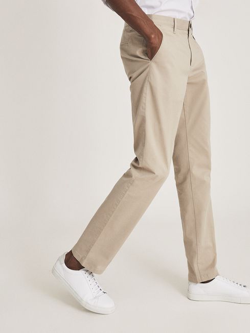 Reiss Pitch Washed Slim Fit Chinos