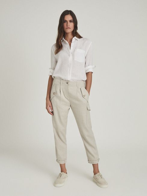 linen cargo trousers