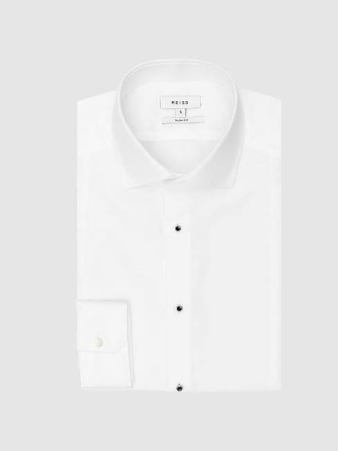 Reiss White Marcel Slim Fit Dinner Shirt