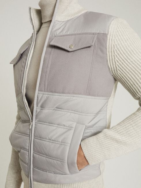 reiss quilted jacket