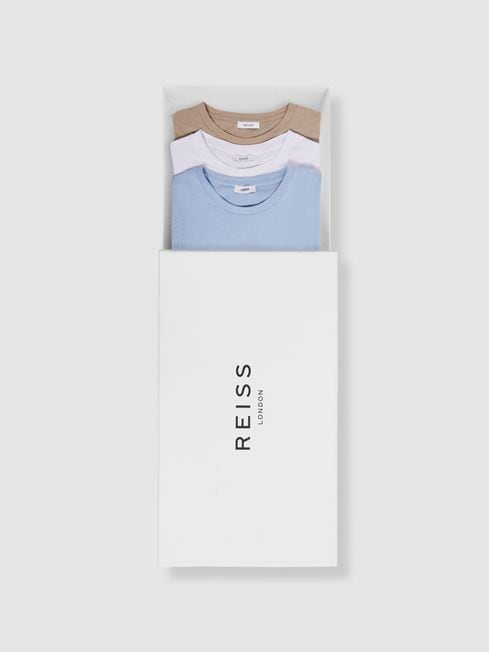 Reiss Neutral Bless Crew Neck T-Shirts 3 Pack