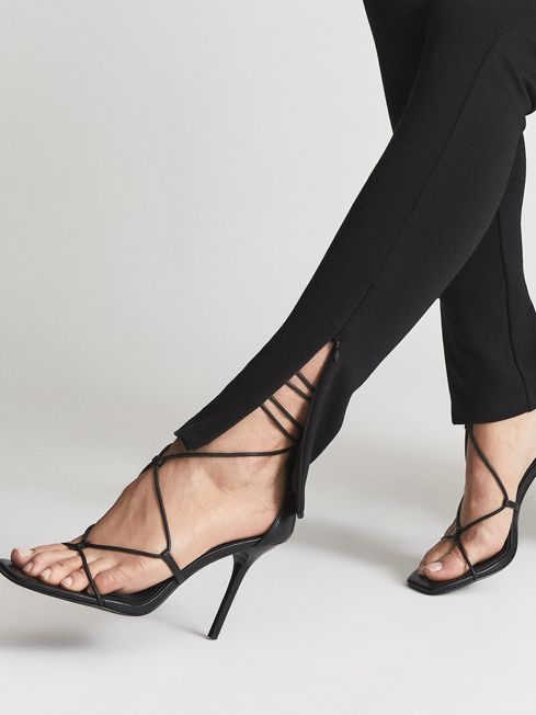 Reiss Kali Leather Strappy Wrap Sandals
