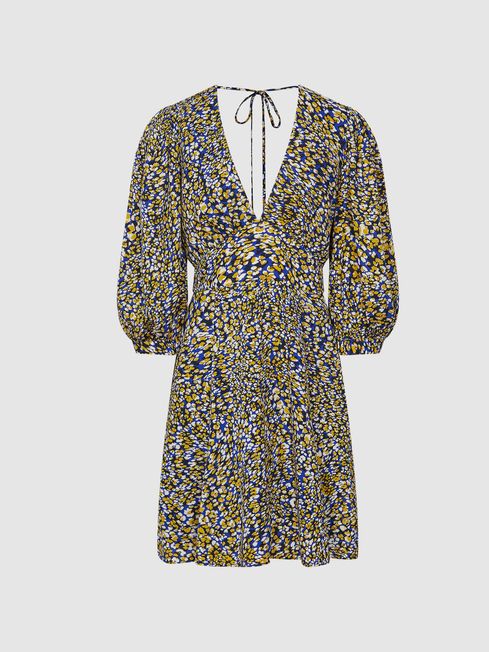 Reiss Daisy Puff Sleeve Print Mini 