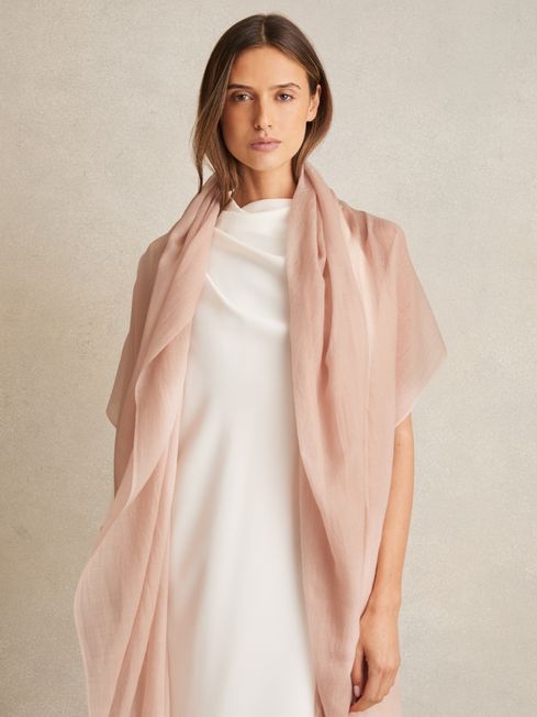 Reiss Heidi Cashmere Lightweight Scarf 