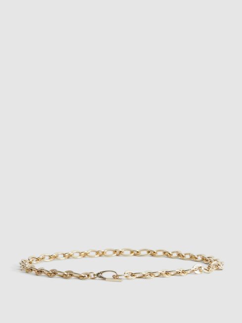 reiss gold chain belt