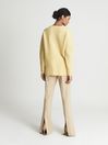 Reiss Yellow Trinny Ribbed Cashmere Blend Jumper