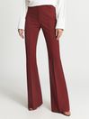 Reiss Dark Red Flo Flared Trousers
