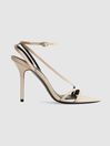 Reiss Blush Adela Leather Strappy Sandals