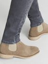 Reiss Stone Tenor Suede Leather Chelsea Boots