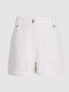 Reiss White Romana Cargo Denim Shorts