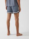 Reiss Indigo Baller - Che Contrast Stripe Elasticated Waist Swim Shorts