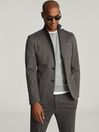 Reiss Grey Flexo Slim Fit Jersey-stretch Blazer