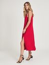 Reiss Red Lorni Shift Silhouette Midi Dress