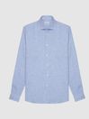 Reiss Soft Blue Ruban Linen Regular Fit Shirt
