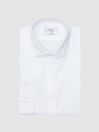 Reiss White Voyager Regular Fit Travel Shirt