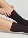 Reiss Bordeaux/Navy Mario Striped Socks
