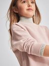 Reiss Pink Robyn Junior Jersey Roll Neck Tunic