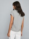 Reiss Grey Tereza Cotton Jersey T-Shirt