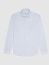 Reiss White/Blue Butler Slim Fit Striped Shirt
