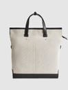 Reiss Off White Albion Canvas Tote Bag