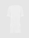 Reiss White Ray Drop Waist Mini Dress