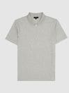 Reiss Soft Grey Belfry Mercerised Egyptian Cotton Polo Shirt