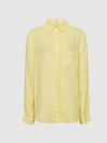 Reiss Lemon Campbell Linen Relaxed Fit Shirt