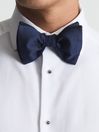 Reiss Navy Boyle Grosgrain Silk Bow Tie