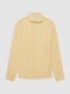 Reiss Lemon Ruban Linen Regular Fit Shirt