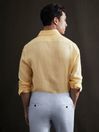 Reiss Lemon Ruban Linen Regular Fit Shirt